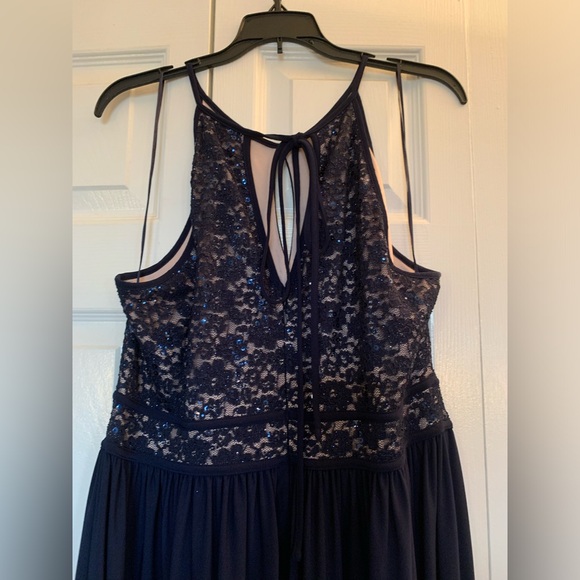 Stunning Laura Plus Blue Gown - Picture 8 of 8